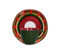 ROSE & TULIPANI - Cozy Cottage Tazza Caffè con Piattino Natalizia 100ml Verde