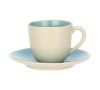 Rose&Tulipani, Fuse Azzurro Tazza Caffe con Piattino 90 CC, Gres