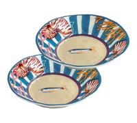 Rose & Tulipani Litorale Piatto Fondo Set 2 Pezzi 21cm Melamina