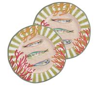 Rose & Tulipani Litorale Piatto Piano Set 2 Pezzi 27cm Melamina
