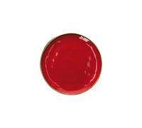 Rose & Tulipani - Piatto Frutta Rosso Fuoco - Arredo Casa, Cucina - Linea Concerto di Colori - Idea Regalo - Stoneware - Ø 20 cm