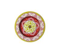 Rose & Tulipani - Piatto Frutta Verde Set da 6 pz - Serie Nador - Set Piatti, Servizio Piatti - Stoneware - Ø 20,5; h1,5 cm