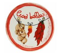 Rose & Tulipani Piatto Pizza Napoli Ciao Bella in Porcellana Aumm D31 cm