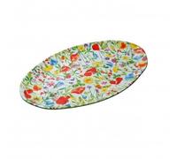 Rose & Tulipani - Vassoio Ovale - Arredo Casa, Cucina - Linea Flores - Idea Regalo - Melamina - 52x30xh2,5 cm