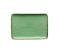 Rose & Tulipani - Vassoio Rettangolare Verde Acqua - Arredo Casa, Cucina - Linea Concerto di Colori - Idea Regalo - Stoneware - Ø 27; 19 cm