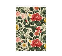 Rose Welcome Garden Flag 0,6 x 9,6 m double face no dissolvenza casa cortile bandiere foto sfondo festa banner per cortile portico prato decorazione esterna