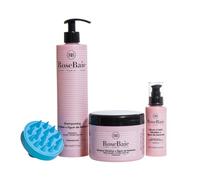 ROSEBAIA | Routine Trio Fichi d'India e Cheratina | Sebo Regolazione e Idratazione | Shampoo 500ml | Maschera 500ml | Siero 100ml | Spazzola massaggiante in omaggio