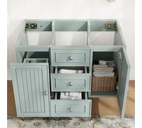 Rosebibi Mobile sottolavabo sospeso, 3 cassetti, molto capiente, stile moderno, mobile da bagno per bagno, verde, 78,5 x 46 x 46,8 cm