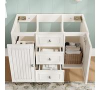 Rosebibi Mobile sottolavabo sospeso, 3 cassetti, molto capiente, stile moderno, mobile da bagno per bagno, bianco, 78,5 x 46 x 46,8 cm