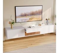 Rosebibi Mobile TV moderno, supporto TV, supporto per TV, supporto TV inferiore. Design unico, può contenere un proiettore. 180 x 34 x 30 cm (lunghezza x larghezza x altezza)