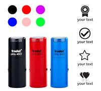 ROSEEKA Mini timbro per carta fedeltà personalizzato, piccolo biglietto di affari, premio e fedeltà e caffè, 12 mm, 6 colori di inchiostro