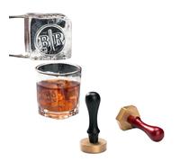 ROSEEKA Timbro di ghiaccio personalizzato per cocktail, timbro per cubetti di ghiaccio con il tuo design o logo, perfetto per whisky, mojito, accessori per cocktail unici e strumenti da bar (2,54 cm)