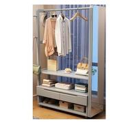 ROSEEONNE Attaccapanni Appendiabiti con Ganci, Appendiabiti da Terra in Legno massello, Porta d'ingresso, Zona Appendiabiti, Camera da Letto for la casa Stand per Abiti(Gris,107cm)