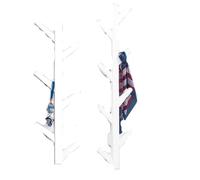 ROSEEONNE Attaccapanni Appendiabiti Creativo a Forma di Albero, con Cornice Decorativa da Parete, con forchette da 6/8, Finitura in Legno, Appendiabiti da Parete Stand per Abiti(Wit,6 Forks)