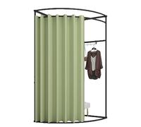 ROSEEONNE camerino Portatile Cabina di Prova Mobile con Angolo in Ferro, divisorio Compatible with spogliatoio, Protezione della Privacy, Facile da Montare spogliatoio Portatile(Green A,L)