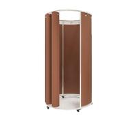 ROSEEONNE camerino Portatile Negozio di Abbigliamento Camerino Indipendente Pavimento Camerino Staccabile Camerino temporaneo con Ruote Salvaspazio spogliatoio Portatile(Caf,100 * 200cm)