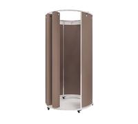ROSEEONNE camerino Portatile Negozio di Abbigliamento Camerino Indipendente Pavimento Camerino Staccabile Camerino temporaneo con Ruote Salvaspazio spogliatoio Portatile(Milk Tea,90 * 200cm)