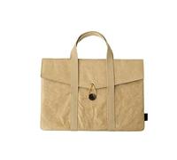 ROSEEONNE DuPont Paper A4 File Folder Document Holder 2 Pockets Portfolio Envelope Folder Case Storage With Waterproof 14inch borsa porta pc(Kaki)