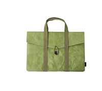 ROSEEONNE DuPont Paper A4 File Folder Document Holder 2 Pockets Portfolio Envelope Folder Case Storage With Waterproof 14inch borsa porta pc(Olive Green)