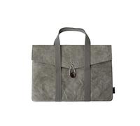 ROSEEONNE DuPont Paper A4 File Folder Document Holder 2 Pockets Portfolio Envelope Folder Case Storage With Waterproof 14inch borsa porta pc(Grey)