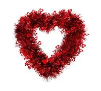 ROSEEONNE Ghirlanda a Forma di Cuore for San Valentino, Facile da installare, Decorazione for Porte d'ingresso, pareti e finestre di Matrimoni for celebrazioni romantiche.(Rot,Warm Light)