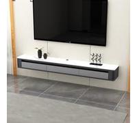 ROSEEONNE Mobile tv sospeso Fully Assembled Floating TV Stand Wall Mount TV Console with Doors Under Shelf for Living Room Bedroom(Grey,140cm)