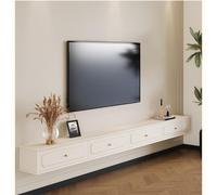 ROSEEONNE Mobile tv sospeso Il supporto TV a parete è dotato di gestione dei cavi nascosta. Supporto TV galleggiante salvaspazio ad alta capacità di peso(Wit,120 * 24 * 20cm)