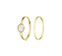 Rosefield Confezione Regalo Donna Orologio Bangle + Bracciale Cristallo Oro