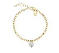 Rosefield da donna gold-plated Bracciale con crystals Chunky Heart JBCHG-J1279