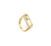 Rosefield Donna 14K Placcato Oro Anello Moderno Perla