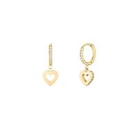 Rosefield Donna 14K Placcato Oro Orecchini Vuoto Cuore JEHHG-J1276