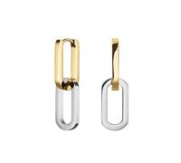 Rosefield Essentials Donna 14K Placcato Oro Orecchini Duotone Link Cerchi JEDLG-J712