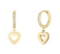 Rosefield Donna 14K Placcato Oro Orecchini Vuoto Cuore JEHHG-J1276