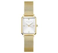 Rosefield Ottagono XS Mesh Gold con quadrante bianco e cassa dorata 19.5 x 24 mm in acciaio OWGMG-O73