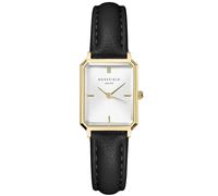 Rosefield Octagon XS White Black Leather Gold OWBLG-O84