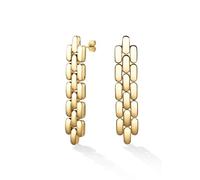 ROSEFIELD Orecchini a Perno Legacy Lunghi In Acciaio Inossidabile Placcato Oro Giallo 14K