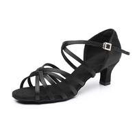 Rosefinch Latin Scarpe da Ballo per Le Donne Ballroom Party Salsa Danza Pratica Scarpe Performance Nero 5cm 41EU
