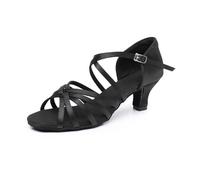 Rosefinch Scarpe da Ballo Latino per Le Donne Ballroom Party Dance Practice Performance Shoes Adatto per Latino, Salsa, Tango, Rumba, cha cha 5cm Tacco,Nero 35EU
