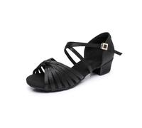 Rosefinch Scarpe da Ballo Latino per Le Ragazze Scarpe da Ballo da Donna Salsa Tango Pratica di Ballo Nero 26EU