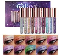RoseFlower 10 colori Set di ombretti liquidi glitter abbaglianti metallizzati, luccicanti in metallo scintillante ombretto bagliore liquido stellato paillettes ombra Lucido A Lunga Tenuta Impermeabile