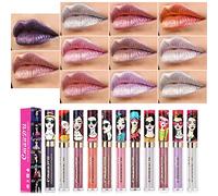 RoseFlower 11 colori Ultra Velvet Liquid Lipstick Gift Set, Set di Lucidalabbra, Rossetto Impermeabile, Lucidalabbra glitterato, Halloween Makeup, set regalo per trucco, regalo per donne