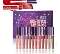 RoseFlower 12 pezzi/set Matte Liquid Lipgloss, Rossetto Kit lucidalabbra per rossetto liquido opaco Kit impermeabile velluto di lunga durata liquido lip gloss rosso tinta nudo regalo set di trucco