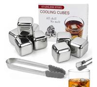 RoseFlower 8 PZ Cubetti di Ghiaccio Riutilizzabili Ghiaccio per Cocktail | Whiskey Stones Cubetti Ghiaccio con Pinza, per Cocktail, Whisky e Bevande di Ogni Tipo Regali, per il Fidanzato del Papà