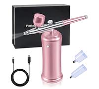 RoseFlower Aerografo Professionale, 30PSI aerografo con Compressore, Aerografo Manuale per Torte, Kit Aerografo Senza Fili USB Ricaricabile per modellismo,Make up,Decorare Torte,Unghie#4