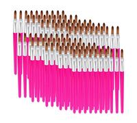 RoseFlower doppia testa usa e getta trucco pennello 100pcs, pennello per labbra per trucco monouso portatile, applicatore di pennelli per labbra, applicare uniformemente, Nessun spargimento #6