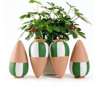 RoseFlower irrigatore a Goccia per vasi, Innaffiare Piante in Vacanza, irrigazione Automatica Das Terracotta Sfere per irrigazione per Piante da Interno ed Esterno, per casa e Ufficio