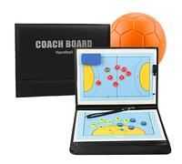 RoseFlower Lavagna Tattica Pallamano, 12.6" x 9.6" Lavagna Magnetica Coach Pallamano, Tavola Tattica Pieghevole per Pallamano, Magnetica Tavole Tattiche di Pallamano, Unisex - Nero