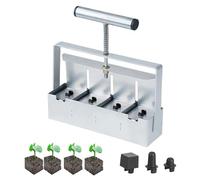 RoseFlower Manuale Soil Block Maker, Transplant Soil Blocker, Micro 2 Pollici Blocco del Suolo, Strumento di Blocco del Suolo per Semina Vassoio Stater, Attrezzi da Giardino Per Piantine#1