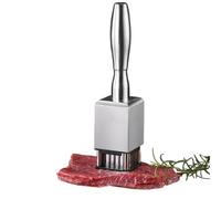 RoseFlower Martello e Ago per Intenerire la Carne 2 in 1, Martello per Carne in Acciaio Inossidabile con Impugnatura Antiscivolo, Inteneritore per Bistecche su Entrambi i Lati