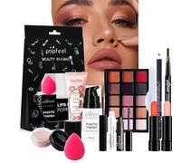 RoseFlower Professional Makeup Kit, Set Make Up, Include Palette di Ombretti, Mascara, Primo, Crema per le Mani, Rossetti e Polveri Viso dai diversi Finish e Colori, Set Regalo Donna Make Up#B